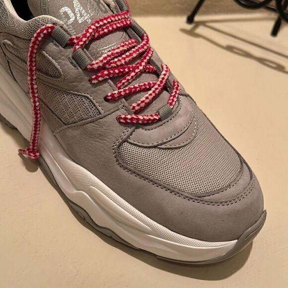 P488 Women's Size 38 Luke Sneakers Shabby Gray Chunky Fashion Sneaker - Picture 8 of 12